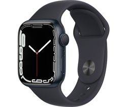 Smart saat Apple Watch Series 7, 45mm NFC Midnight Aluminum with Midnight Sport Band (MKN53RB/A)