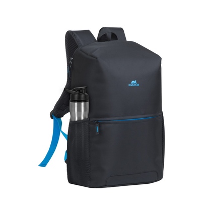 Notbuk üçün çanta RIVACASE Regent 8068 black Full size Laptop backpack 15.6" + ports bottle Laptop backpacks