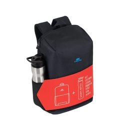Notbuk üçün çanta RIVACASE Regent 8068 black Full size Laptop backpack 15.6