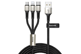 Kabel Baseus caring touch selection 1-in-3 USB cable BLACK (CAMLT-GH01)