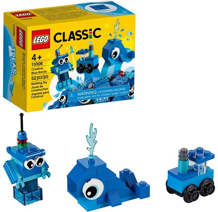 Konstruktor LEGO 11006 Kreativ mavi kərpiclər