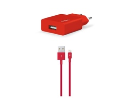 Adapter TTEC SmartCharger Travel Charger 2.1A Lightning RED (2SCS20LK)