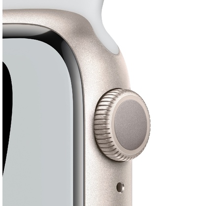 Smart saat Apple Watch Nike Series 7 GPS, 41mm NFC Starlight Aluminum Case (MKN33GK/A)