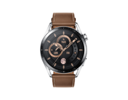 Smart saat HUAWEI WATCH GT 3 Classic Stainless Steel Case/Brown Leather Strap NFC (55028463)
