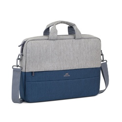 Notbuk üçün su keçirməyən çanta RIVACASE 7532 grey/dark blue anti-theft Laptop bag 15.6