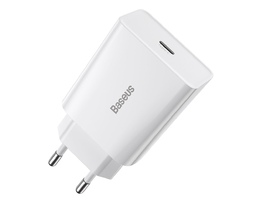 Adapter BASEUS 20W TRAVEL (WITHOUT CABLE) WHITE (CCFS-SN02)