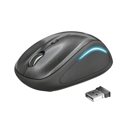 Simsiz kompüter siçanı Trust Yvi FX Wireless Mouse - black (22333)