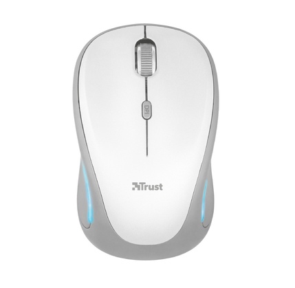 Simsiz kompüter siçanı Trust Yvi FX Wireless Mouse - white (22335)