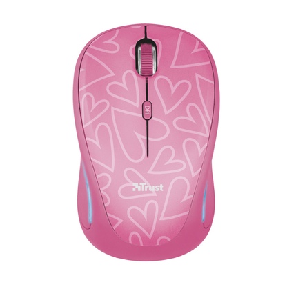 Simsiz kompüter siçanı Trust Yvi FX Wireless Mouse - pink (22336)