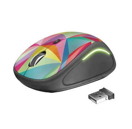 Simsiz kompüter siçanı Trust Yvi FX Wireless Mouse - geometrics (22337)