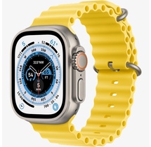 Smart saat Apple Watch Ultra GPS + Cellular, 49mm NFC Titanium Case with Yellow Ocean Band (MNHG3RB/A)