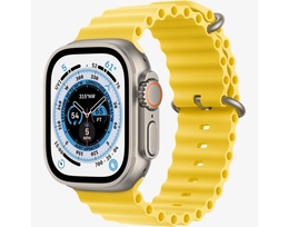 Smart saat Apple Watch Ultra GPS + Cellular, 49mm NFC Titanium Case with Yellow Ocean Band (MNHG3RB/A)