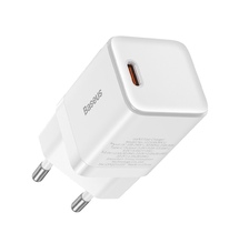 Adapter Baseus GaN3 Fast Charger 1C 30W Fast Wall Charger with USB-C Socket WHITE (CCGN010102)