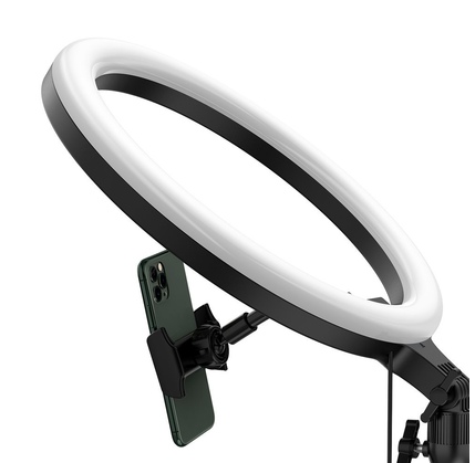 Ştativ telefon tutacağı LED lampalı Baseus Live Stream Holder-table Stand (10-INCH LIGHT RING)BLACK CRZB10-A01