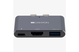 Dok-stansiya Canyon DS-1 Multiport Docking Station Space gray (Thunderbolt 3, USB 3.0, HDMI)