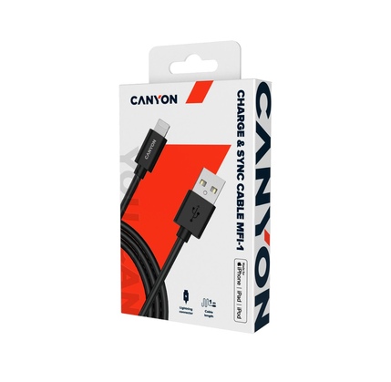Kabel Canyon MFI-1 Ultra-compact MFI Cable black (CNS-MFICAB01B)