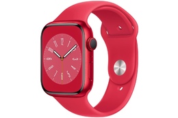 Smart saat Apple Watch Series 8 GPS, 45mm NFC (PRODUCT)RED Aluminium Case with (PRODUCT)RED Sport Band - Regular (MNP43GK/A)