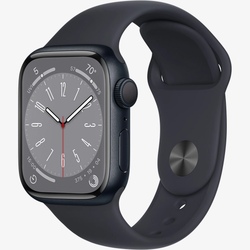 Smart saat Apple Watch Series 8 GPS, 41mm NFC Midnight Aluminium Case with Midnight Sport Band - Regular (MNP53GK/A)