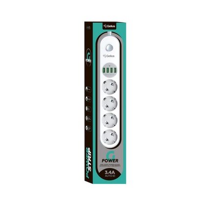 Elektrik uzadıcı Gelius Pro PowerStrip G-Power GP-PS-001 (4 ports 220V / 4 USB 3.4A) 2m