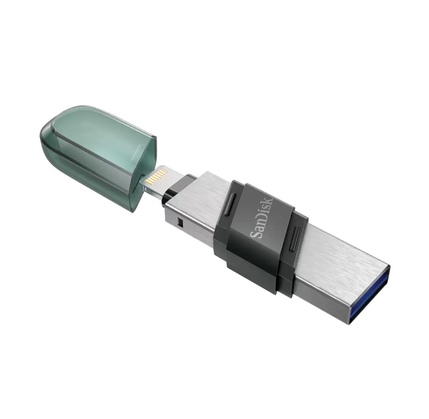 Fleş toplayıcı SanDisk iXpand Flip 128GB USB-Type A + Lightning Silver