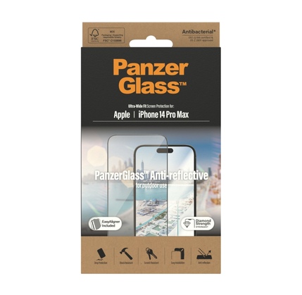 Qoruyucu şüşə PanzerGlass Anti-Reflective Apple iPhone 14 Pro Max Ultra-Wide Fit Ab W. Applicator (2790)