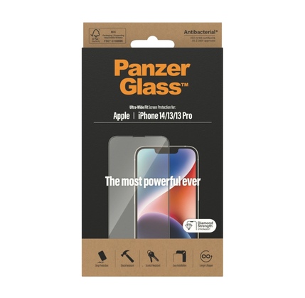 Qoruyucu şüşə PanzerGlass Apple iPhone 14/13/13 Pro Ultra-Wide Fit (2771)