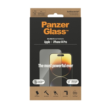 Qoruyucu şüşə PanzerGlass Apple iPhone 14 Pro Ultra-Wide Fit Ab W. Applicator (2784)