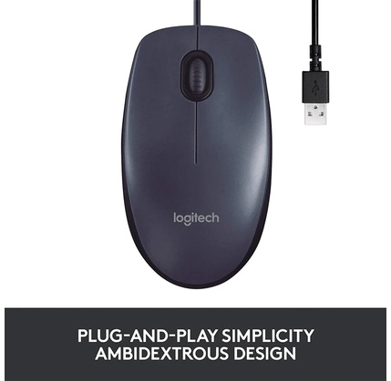 Kompüter siçanı Logitech B100 Optical USB Mouse for Bus Black