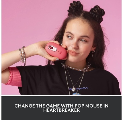 Simsiz kompüter siçanı Logitech Pop with emoji Heartbreaker Rose