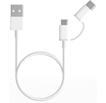 Kabel Xiaomi Mi 2-in-1 USB Cable Micro-USB to Type-C 30cm (SJX01ZM)