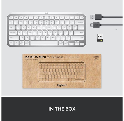 Simsiz klaviatura Logitech MX Keys Mini Illuminated Pale Grey