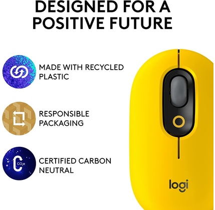 Simsiz kompüter siçanı Logitech Pop with emoji Blast Yellow