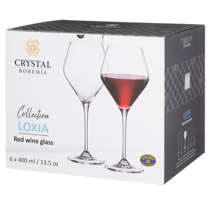 Badə Crystal Bohemia Loxia 6 ədəd 400 ml