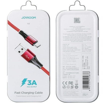 Kabel JOYROOM S-1230N6 Micro fast charging wire 1.2m Red