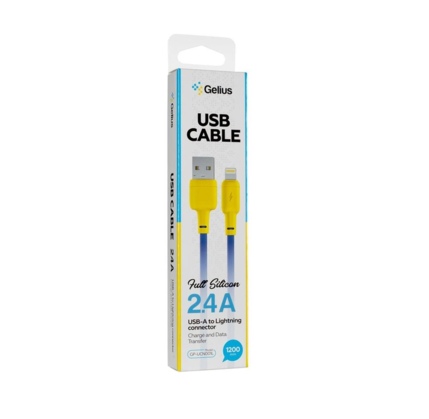 Kabel USB Gelius Full Silicon GP-UCN001L Lightning Yellow/Blue