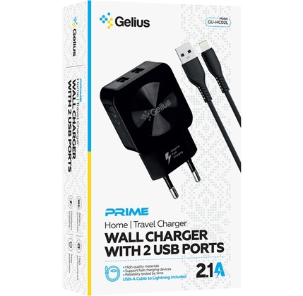 Adapter Gelius Ultra Prime 2.1A GU-HC02 Black