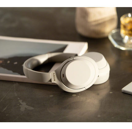 Simsiz qulaqlıq Sony WH-1000XM4 Premium Noise Canceling Overhead Headphones Alexa Voice Control Silver
