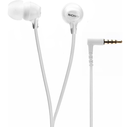 Qulaqlıq SONY MDR-EX15AP in-Ear Earbud Headphones with Mic WHITE