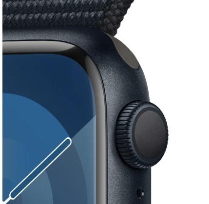 Smart saat Apple Watch Series 9 GPS, 41mm Midnight Aluminium Case With Midnight Sport (MR8Y3QI/A)