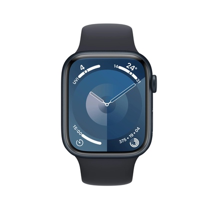 Smart saat Apple Watch Series 9 GPS, 41mm Midnight Aluminium Case with Midnight Sport Band S/M (MR8W3QR/A)