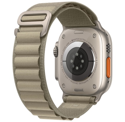 Smart saat Apple Watch Ultra 2 GPS + Cellular, 49mm Titanium Case With Olive Alpine - M (MREY3RB/A)