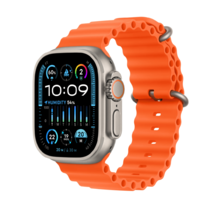 Smart saat Apple Watch Ultra 2 GPS + Cellular, 49mm Titanium Case with Orange Ocean Band (MREH3RB/A)