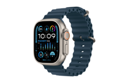 Öncədən sifariş Smart saat Apple Watch Ultra 2 GPS + Cellular, 49mm Titanium Case with Blue Ocean Band (MREG3RB/A)