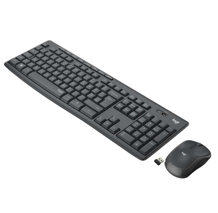 Simsiz klaviatura və kompüter siçanı seti Logitech MK295 Silent - Graphite RUS (L920-009807)