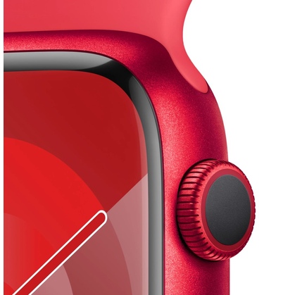 Smart saat Apple Watch Series 9 GPS, 45mm PRODUCT)RED Aluminium Case with (PRODUCT)RED Sport Band - M/L (MRXK3QI/A)