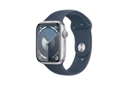 Smart saat Apple Watch Series 9 GPS, 45mm Silver Aluminium Case with Storm Blue Sport Band - M/L (MR9E3QI/A)