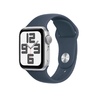 Smart saat Apple Watch SE GPS Gen.2, 40mm Silver Aluminium Case with Storm Blue Sport Band S/M (MRE13QR/A)
