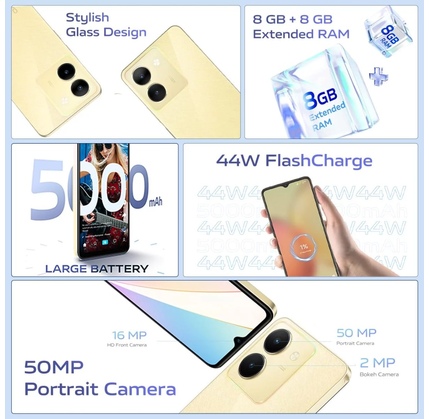 Smartfon VIVO Y36 8GB/256GB VIBRANT GOLD