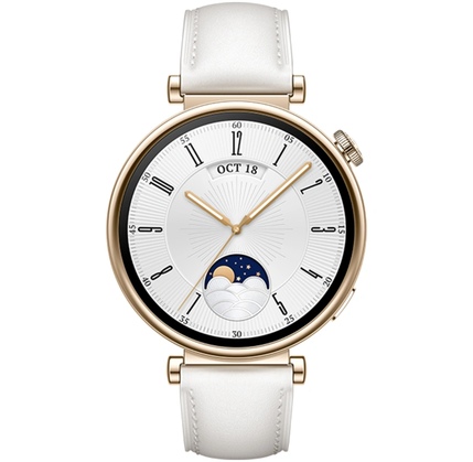 Smart saat HUAWEI Watch GT 4 41mm WHITE LEATHER STRAP (55020BHX)