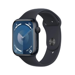 Smart saat Apple Watch Series 9 GPS, 45mm Midnight Aluminum Case With Midnight Sport Band - S/M (MR993QR/A)
